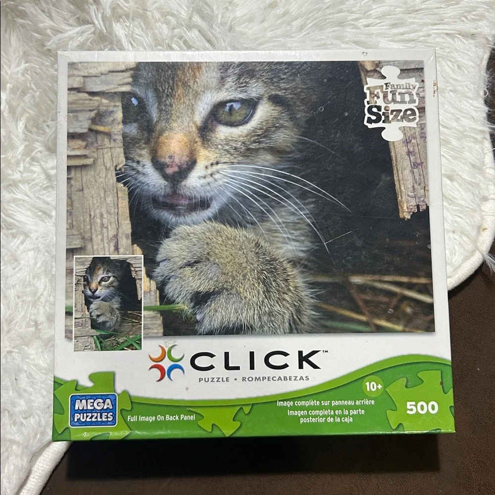 🩶5/$30 Click by Mega 500 Piece Cat Tabby Kitten Puzzle